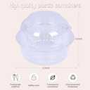 Lifuope 100piece Jumbo muffin containers ，Transparent Cupcake Containers，clear plastic jumbo muffin containers