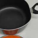 IMUSA USA IMU-91635 Nonstick Stock Pot with Glass Lid 4.8-Quart, Charcoal