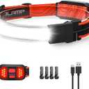LED Headlamp Flashlight, 1000lumens 230 Broadbeam Headlight, USB Rechargeable Head Lamp with Red Taillight, Lightweight Waterproof Headlamps for Camping Running Hiking, Hard Hat Headlamp