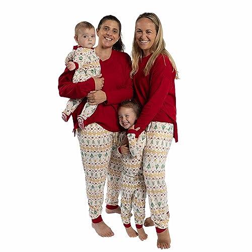 Burt's Bees Baby Baby 2-Piece Family Jammies Matching Holiday Organic Cotton Pajamas, Gingerbread Fair Isle, 12 Months