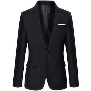 Beninos Mens Blazer Jacket Slim Fit Casual One Button Sport Coats M