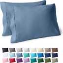 Bare Home Microfiber Pillow Cases - Standard/Queen Size Set of 2 - Cooling Pillowcases - Double Brushed - Coronet Blue Pillowcases 2 Pack - Easy Care (Standard Pillowcase Set of 2, Coronet Blue)