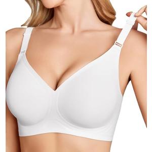 Avidlove Wireless Bras for Women Comfy Seamless Bra No Underwire Bras Full Coverage Bralettes Soft Comfortable Everyday Bra, M