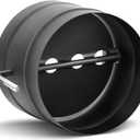 Gisafai 6 Inch Stove Pipe Damper Stainless Steel Air Insulated Damper Wood Burning Stove Top Connecting Adapter Enhance Energy Efficiency of Heating System, Reduces Heat Loss and Prevents Cold Drafts