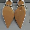 DREAM PAIRS Women's Closed Toe High Heels Stiletto Pointed Toe Strappy Pearl Elegant D'Orsay Dress Wedding Party Pumps Shoes 7.5, White