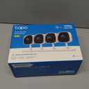 Tapo 1080P Indoor Wired Security Camera - Works as a Baby & Pet Monitor, Motion Detection, 2-Way Audio, Siren, Night Vision, Subscription-Free Local or Optional Cloud, Works with Alexa, C100(4-Pack) (White)