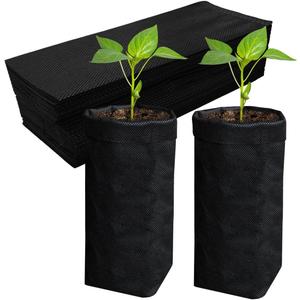 Belit 50 Pcs 13.5" H Deep Nursery Grow Bags, Non-Woven Plants Pots Container for Starting Deep Rooted Plants Vegetable, Flower, Seedling Tree, Black