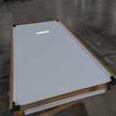 J&J worldwide Magnetic Glass Whiteboard 96x48 Inch Ultra White, Frameless Tempered Glass Dry Erase Board Wall Mounted Includes Markers, Eraser, Magnets, Mounting Kit for Office Home& School