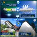 CEDIO 10000W Outdoor Solar Street Lights, Solar Lights IP66 Waterproof LED Street Light Dusk to Dawn, Flood Light with Motion Sensor for Yard2 Pack