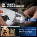 2-in-1 Dog & Cat Nail Clippers and Grinder with Light Upgraded Safety Guard to Avoid Overcutting, Sharp Blade, Painless Quiet Pet Nail Claw Trimmers, Professional Grooming Tool for Large Small Pets