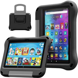 Case for 8 inch Kids-Proof Tablet NOT fit for Samsung Tablet,DiHines Light Weight with Kick Stand Back Cover EVA Protective Kids Cases, Black