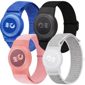 4-Pack Princess Cruise Medallion Holder, Adjustable Nylon Wristband Bracelet for Carnival Ocean Medallion,Watch band Accessories for Princess Cruise Line Ship 2026 for Men Women,Black/White/Pink/Blue