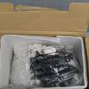 Cindeer 26 Pcs Ceramic Christmas Village Set 8 LED Christmas Village Houses 16 Xmas Trees Farmhouse 2 Lamp Post Scenes Decor White Tabletop Decoration (Classic)