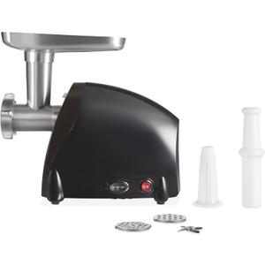 Weston Electric Meat Grinder & Sausage Stuffer, Num. 5 500 Watt, 5/8 HP Motor, Grinds 2 lbs Per Minute, Includes Stainless Steel Grinding Plates, Black (82-0330-W)