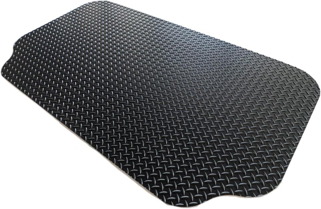 Under The Grill Protective Deck and Patio Mat for BBQ Grills, Gas Grills, Charcoal Grills, Turkey Fryers and Pellet Smokers, 36" x 63", Black Diamond Plate, 8D-075-36C-5.3
