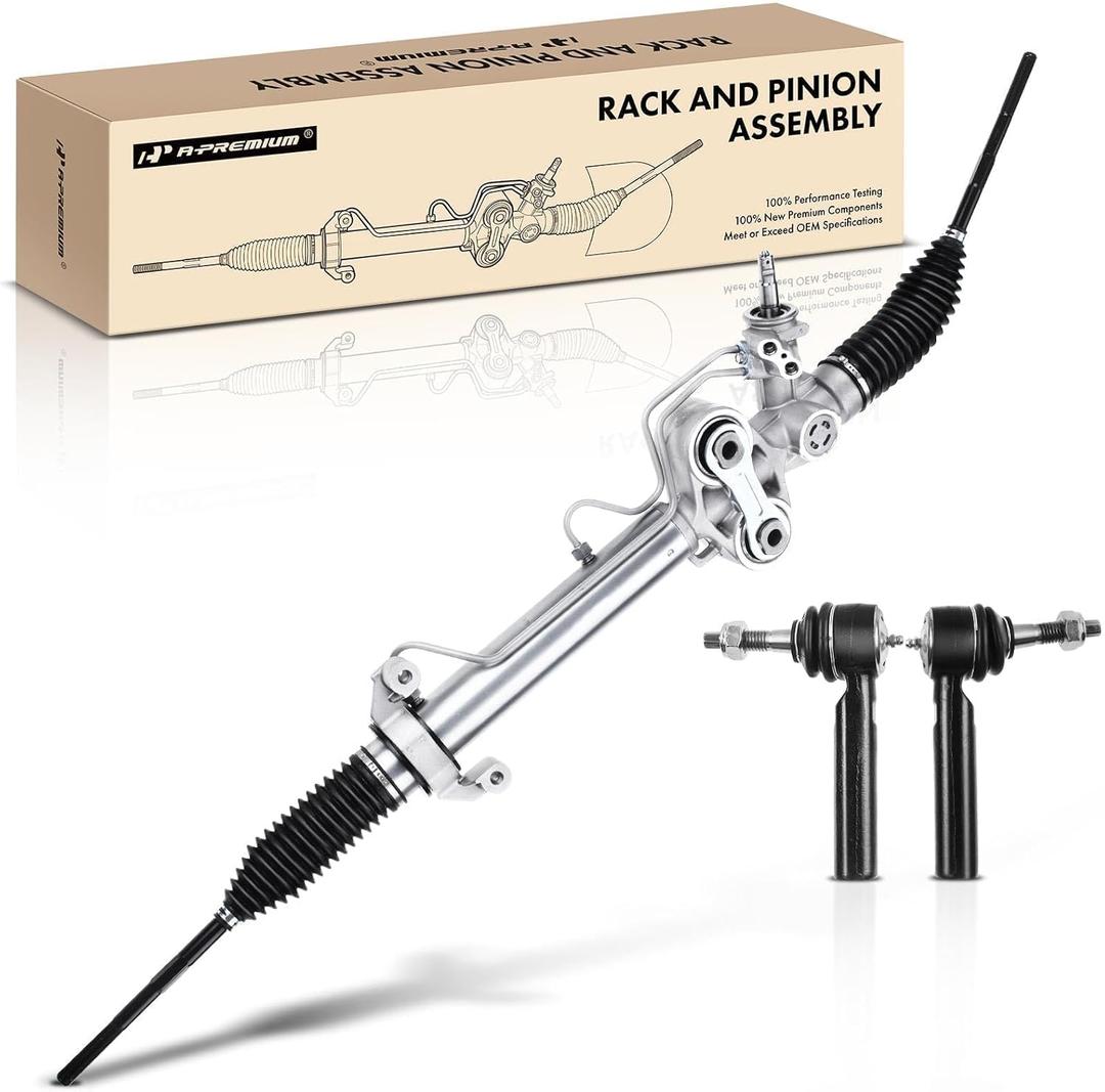 A-Premium - 3PCS Hydraulic Power Steering Rack and Pinion Compatible with Chevrolet Silverado 1500 & GMC Sierra 1500, 2007 2008 2009 2010 2011 2012 2013, with Outer Tie Rod Ends