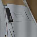 VASAGLE Narrow Storage Cabinet, Slim Floor Cabinet with Sliding Doors, Toilet Paper Holder and Brush Compartment, for Bathroom and Living Room, 7.9 x 23.6 x 31.5 Inches, Cloud White UBBC752W01