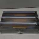 Allinside Magnetic Plastic Wrap Dispenser with Cutter, 3 in 1 Refrigerator Bamboo Wood Organizer for Tin Foil, Baking, Wax Paper Holder Kitchen Storage Box Compatible with 12.9" Roll, Black (3 Layer)