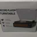 Vinyl Record Player with Speakers Vintage Turntable for Vinyls Records Belt-Driven Turn Table Support 3-Speed, Wireless Playback, Headphone, AUX-in, RCA Line LP Phonograph for Sound Enjoyment Black