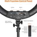 21inch Ring Light with Tripod and Phone Holder for Vlog, YouTube Video, 3000K-6000K Dimmable Bi-Color LED Light Ring for Makeup, Selfie, Camera - Control with Remote