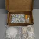 Fangoo 4-5'' 16Pcs Large Natural White Oyster Shells for Crafts 32Pcs Decoupage Paper Napkin Acrylic Paint Brush White Natural Sea Shells for Crafting Christmas Holiday Ornaments Jewelry Tray Decor