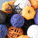 ANDALUCA Large Decorative Halloween Fall Vase Filler Bag with Orbs, Balls (Purple Orange)