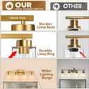 IZORRO Bathroom Light Fixtures, Modern Vanity Lights, Bathroom Lighting Fixtures Over Mirror with Clear Glass Shade, Wall Sconce for Living Room Cabinet Bedroom (Brushed Gold, 8-Light)