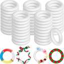 Juexica 24 Pcs 5.8 Inch Foam Wreath Forms for Crafts Foam Circles Ring Small Wreath Polystyrene Ring for Wedding Home Flower Projects DIY Arts Crafts Supplies Christmas Decorations