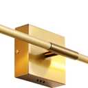 JONATHAN Y JYL7022B Makena 28" Dimmable Integrated LED Modern Metal Wall Sconce Contemporary Minimal 3000K 10W Bulbs Entryway Lobby Bathroom Bedroom Living Room, Gold (Set of 1)