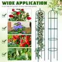 Tandefio 4 Pack 6 ft Garden Obelisk Trellis for Climbing Plants Outdoor Rustproof Rose Trellis Metal Plant Trellis Support Tower Obelisk Garden Trellis for Clematis Vine Jasmine Support Outdoor Indoor