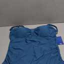 Hilor Women's Underwire Tankini Top Ruched Slimming Bathing Suit with Twist Push Up Swimsuit Top Support Ocean Depths 16, Size 20