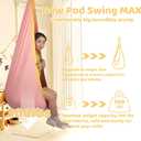 Sensory Pod Swing Hanging Seat for Kids Indoor and Outdoor Use Child Hammock Chair Loading Capacity 300 lbs (Pink)