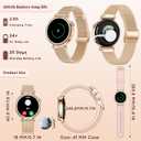 Smart Watch for Women (Answer/Make Call) 3 Bands 1.27" HD Fitness Tracker Smartwatch Compatible Android iPhone Phone with Pedometer/Heart Rate/Sleep Monitor,120+ Sports IP68 Waterproof, Rose Gold