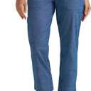 Lee Women's Ultra Lux Comfort with Flex-to-go Utility Capri Pant (Blue, XL)