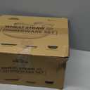 Grow Forward 24-piece Premium Wheat Straw Dinnerware Sets for 8 - Unbreakable Dishwasher & Microwave Safe Plastic Plates and Bowls Sets - Patio, Outdoors, RV, Camping Dishes - Sahara