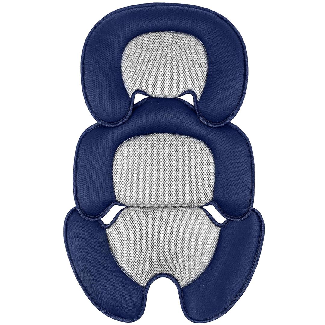 Newborn Baby Support Cushion Infant Insert 3D Mesh Breathable Liner Compatible with Stroller, Car seat, High Chair Etc (Blue)