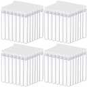Flutesan 200 Pcs Clear Plastic Test Tubes 16 x 100 mm(10 ml) Test Tubes with Caps for Scientific Experiments,Halloween, Christmas, Scientific Themed Birthday Party Supplies, Candy Storage(White)