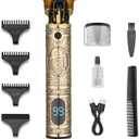 Hair Clippers for Men Professional Hair Trimmer Barbers Beard Trimmer Shaver Razor Hair Grooming Cutting Kit at Home T Blade Liner Trimmer Cordless Rechargeable Zero Gapped Edgers Gifts for Men