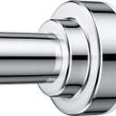 Shower Curtain Rod, 32-80 inch Adjustable Spring Tension Curtain Rod, Never Rust Anti-Slip Shower Curtain Rod for Bathroom, No Drilling, Never Collapse, Easy to Use, Silver