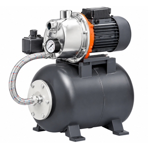 LEO Shallow Well Pump with Pressure Tank 1.5HP, Irrigation Jet Pump 1200 GPH Automatic Booster Sprinkler System,Stainless Steel Water Transfer Camp Pumps for Home, Garden, Lawn