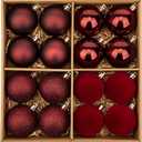 Christmas Ornaments Balls 2.4 Inch Dark Red Decorations Velvet Xmas Tree Shatterproof Burgundy Red Velvet Ball Ornaments for Holiday Farmhouse Party Indoor Outdoor Rustic Vintage Decor 16 Pcs