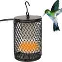 Ceramic Heat Lamp Bulb with Lampshade, 100W Infrared Emitter Heater Lamp Bulbs for Pet Brooder Coop Chicken Lizard Snake Aquarium, with Power Switch&Anti-Biting Hanging Hook