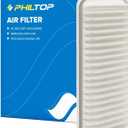 PHILTOP Engine Air Filter, Compatible with CA10257 Toyota Highlander 2006-2010 V6 3.3L, Lexus RX400h 2006-2008, Improve Engine Performance, Rigid Panel