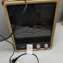 Shinic Electric Fireplace Heaters for Indoor Use,1500W Space Heater with Crackling Sound & 3D Realistic Flame, Safety Protection, Portable Fireplace Heater for Home Office Christmas Decoration, Oak (11.8" x 5.9" 14.6")