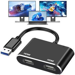 USB to HDMI Adapter, USB 3.0 to HDMI 1080P Video Audio Converter Connect PC, Laptop to Monitor/HDTV/Projector, Support Windows Systems