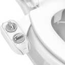 LUXE Bidet NEO 120 Plus - Single Nozzle, Non-Electric Bidet Attachment for Toilet Seat, Patented Slide-In Install, 360 Self-Clean, EZ-Lift to Clean, Rear Wash (Chrome)