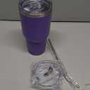 BJPKPK 30 oz Stainless Steel Tumbler With Lid And Straw Vacuum Insulated Double Wall Travel Coffee Water Tumbler,Purple