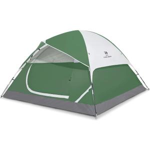 CAMEL CROWN Tents for Camping 2/3/4/5 Person Camping Dome Tent, Waterproof,Spacious, Lightweight Portable Backpacking Tent for Outdoor Camping/Hiking (4 person Army Green/grey)