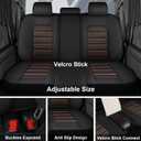 Full Set Car Seat Covers for Ford F-150 F250 F-350 XL XLT STX Lariat King Ranch Platinum Raptor Seat Covers 2007-2026, Waterproof Seat Protectors(Standard 5 Seats/Black&Coffee)