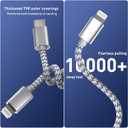 2 x USB C to Lightning Cable 3Pack 6 FT Apple MFi Certified iPhone Fast Charger Type c to Lightning Cable Nylon Braided iPhone Cord for iPhone 13 12 11 Pro Max Xr Xs 8 7 6 Plus and More